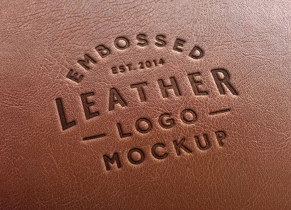 Leather Stamp Logo Mockup