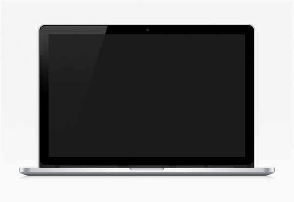 Vectorized Apple Retina MacBook Pro Free Mockup Templates UI Designs