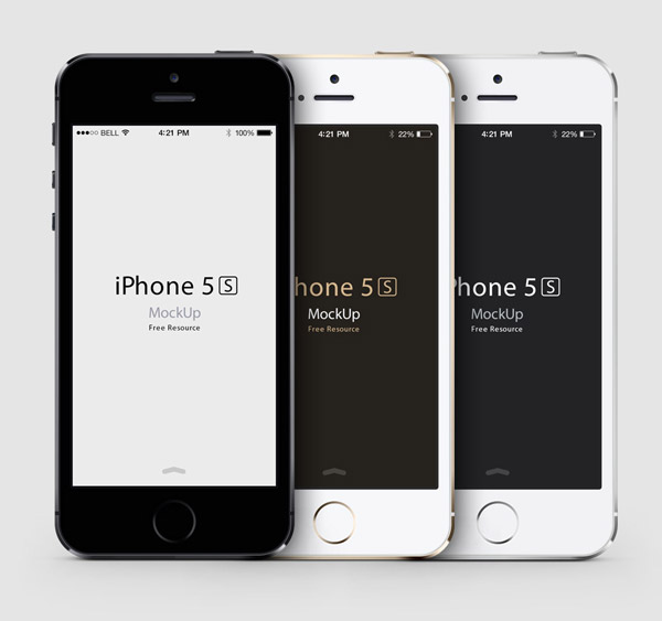 iPhone 5S PSD Vector Mockup Free Mockup Templates UI Designs