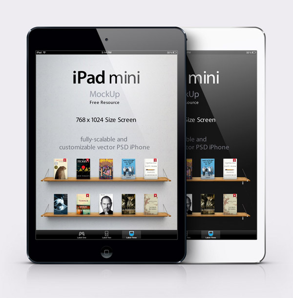 iPad Mini PSD Vector Mockup