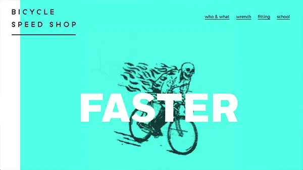 Bicycle Speed Shop Subtle Motion in Web Design