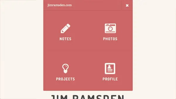 Jim Ramsden Navigation Menus
