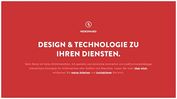 HEIKOPAIKO red website design