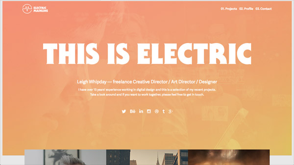 Electric Mainline Web Design Typography
