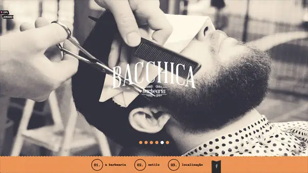 Bacchica Barbearia Web Design Typography