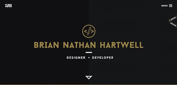 Brian Nathan Hartwell Website Concept