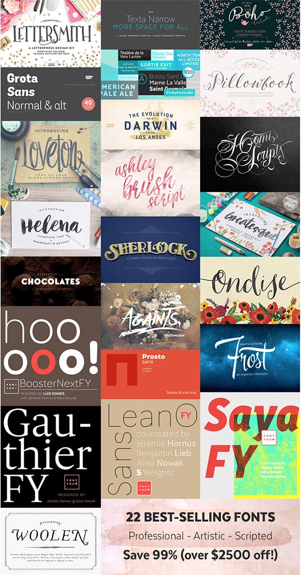 22 Professional & Artistic Fonts