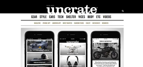 Uncrate User-Friendly Website Concept