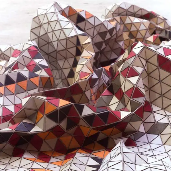 Elisa Strozyk, flexible textiles craft Incredible Geometric Designs
