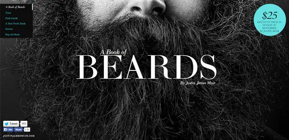 A Book of Beard Monochrome website