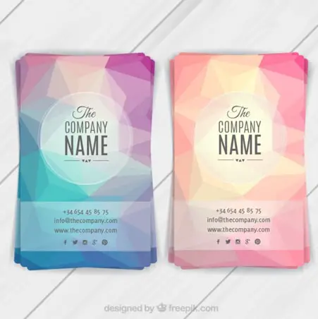 Abstract flyers template Polygonal Illustration Freebies