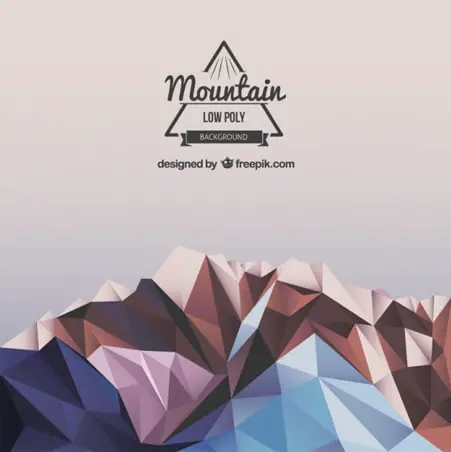 Polygonal mountain background