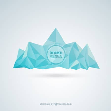 Polygonal mountain Polygonal Illustration Freebies