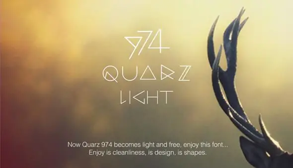 QUARZ-974-Light-Free-Font