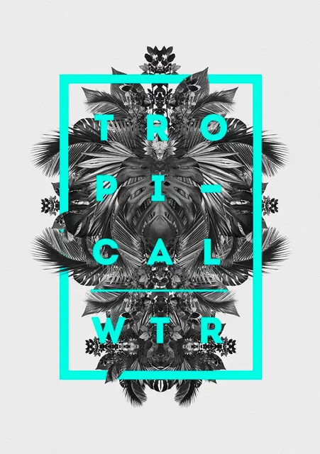 Tropical-Winter-by-Ricardo-Garcia graphic designs with neon colors