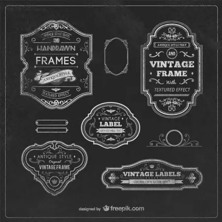 Vintage labels frames Free Retro Badges