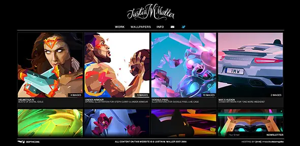 Justin Maller Graphic Designer Portfolio Website