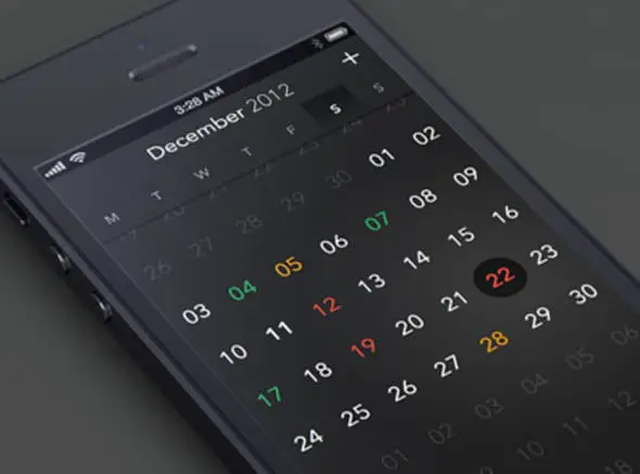 CalendarApp UI Design Projects