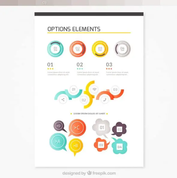 Colorful graphics brochure