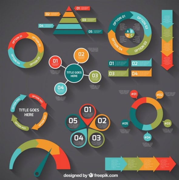 Colorful infographic diagrams