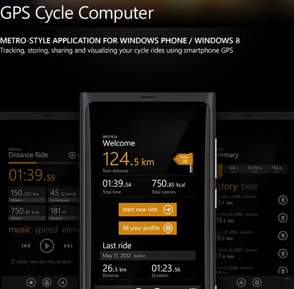 GPS Cycle UI Design