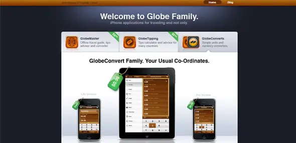 GlobeConvert UI Design Projects