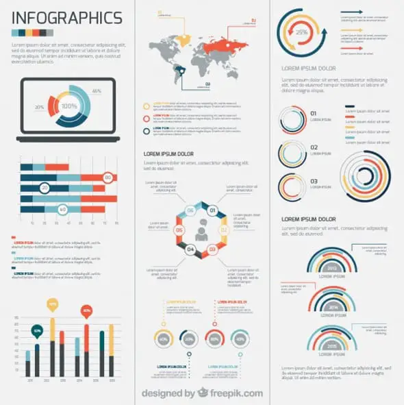 Infographic template free infographic sets