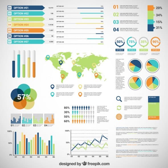 Infographic with-variety-of-diagrams