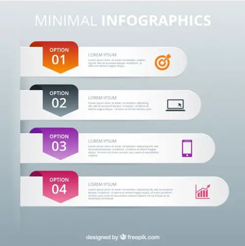Minimal banners infographic