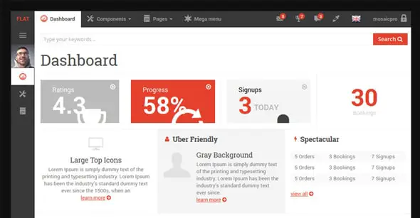 Red UI Design Projects