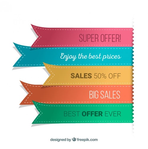Ribbon banners vector banner freebies