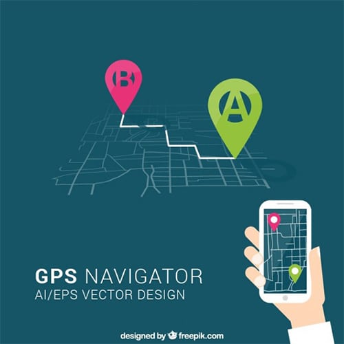 Gps navigator Free App Vectors