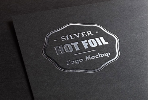 Logo mockup with metallic foil printing Creative Text Effects