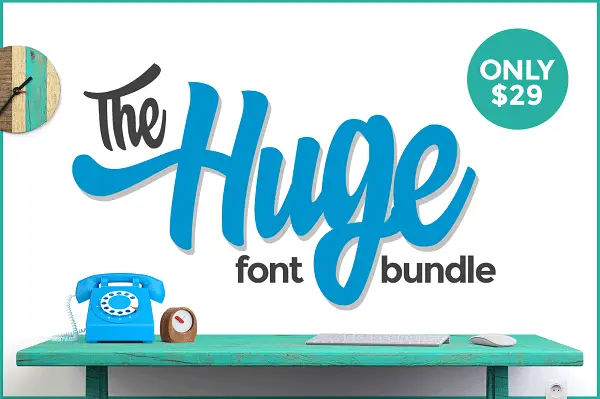 The Huge Font Bundle: 49 Awesome Fonts + 17 Bonus Fonts For Just $29 (95% Off)