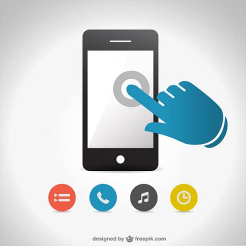 Smartphone touch screen vector free