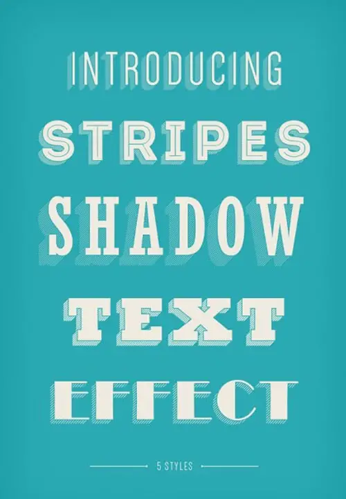Stripes Shadow Text Effect