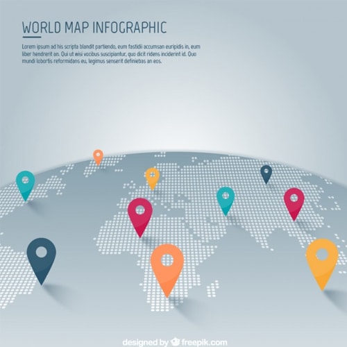World-map-with-pointer-infographic