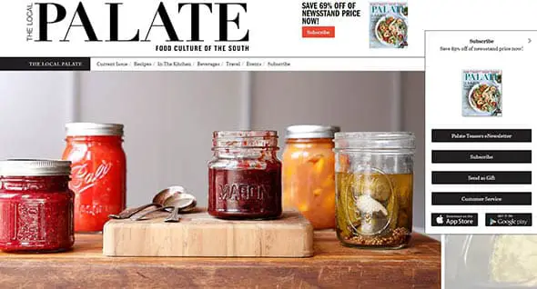 The Local Palate editorial website 