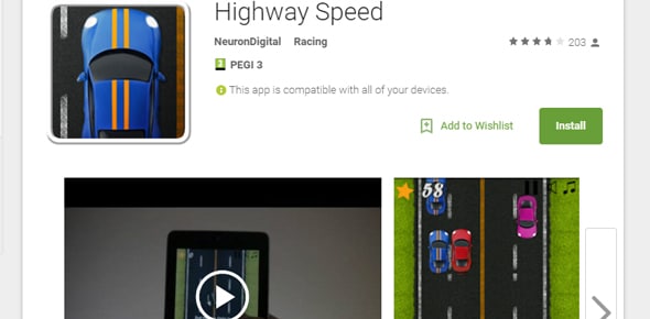 Classic Highway Car Avoidance Game Premium Android Apps Templates