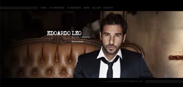 Edoardo Leo Masculine Website Design