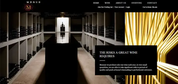Merus-Wines Modern Websites With Horizontal Layouts