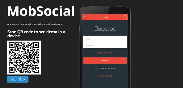 MobSocial Native Web App Template