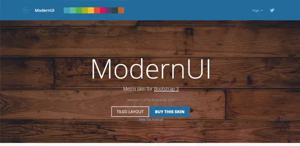 ModernUI Bootstrap Metro Skin