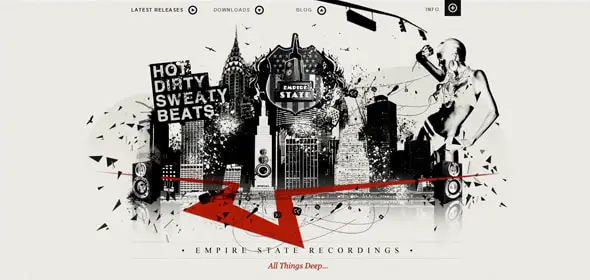 empire state record Masculine Website Designs