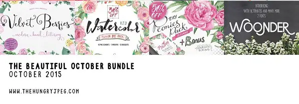 The Beautiful October Bundle: 33 Amazing Fonts + 19 Graphics Packs