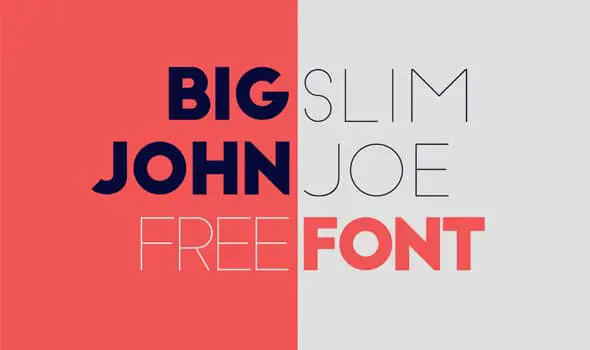 BIG JOHN SLIM JOE High Quality Free Fonts