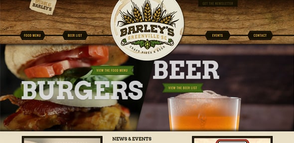 Barleysgville Retro Style Website Designs