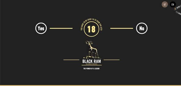 Black Ram Whisky Websites with Vertical Layouts