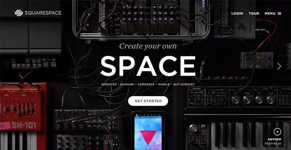 Squarespace Websites with Vertical Layouts