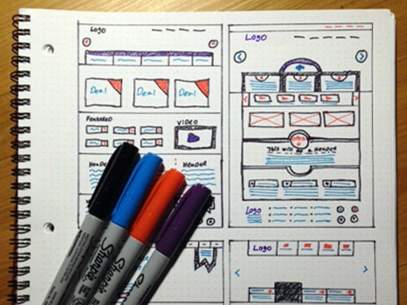 Colorframes Wireframe Sketches